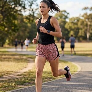 Nike Pink Floral Athletic Shorts